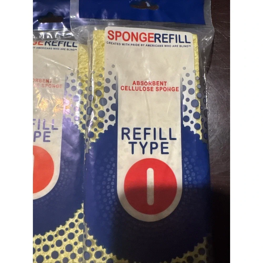 2 Sponge Mop Refill Type I Absorbent Cellulose Sponge 9.25